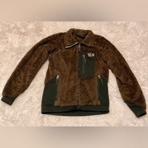 Vintage Dark Brown Mountain Hardware Fleece Zip Up Monkey Jacket